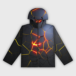 Ветровка с капюшоном женская Вулканическая активность, цвет: 3D-черный