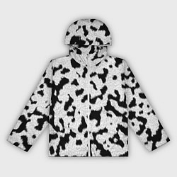 Ветровка с капюшоном женская Далматин - текстура, цвет: 3D-белый