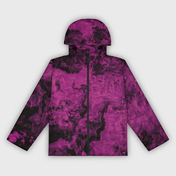 Ветровка с капюшоном женская Тёмно-розовые краски во тьме, цвет: 3D-черный