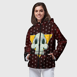 Ветровка с капюшоном женская Черепочек с треугольником, цвет: 3D-черный — фото 2