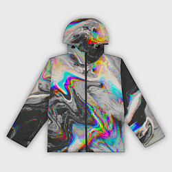Ветровка с капюшоном женская Abstract digital, цвет: 3D-черный