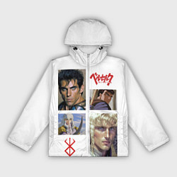 Ветровка с капюшоном женская Оуэн Уилсон и Бен Стиллер в аниме Берсерк, цвет: 3D-белый