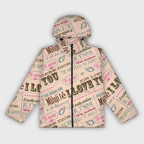 Женская ветровка Ретро дизайн про любовь / 3D-Черный – фото 1