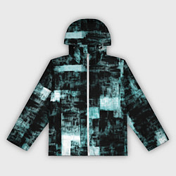 Женская ветровка Абстракт голубой на чёрном
