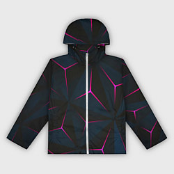 Ветровка с капюшоном женская Доспехи абстрактная броня, цвет: 3D-белый