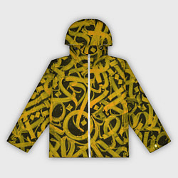 Ветровка с капюшоном женская Gold Calligraphic, цвет: 3D-белый