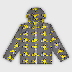 Ветровка с капюшоном женская Желтый спиннер, цвет: 3D-белый