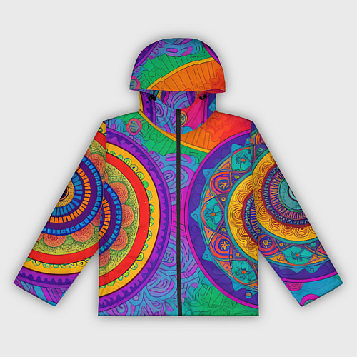 Женская ветровка Красочные этнические орнаменты / 3D-Черный – фото 1