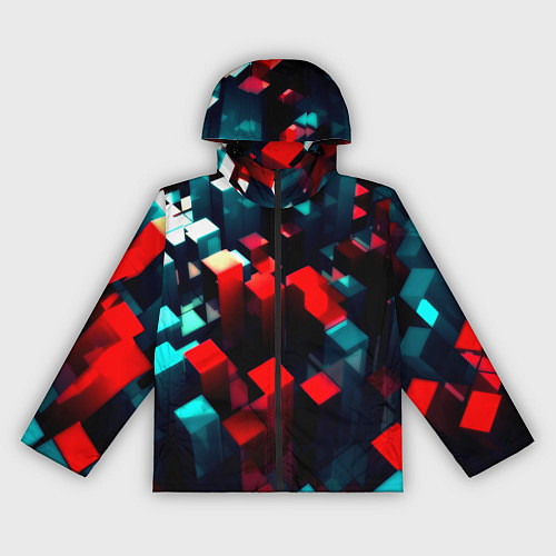 Женская ветровка Digital abstract cube / 3D-Черный – фото 1