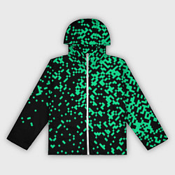 Ветровка с капюшоном женская Авангардный пиксельный паттерн, цвет: 3D-белый