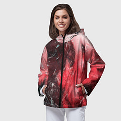 Ветровка с капюшоном женская Тени и красный туман, цвет: 3D-черный — фото 2