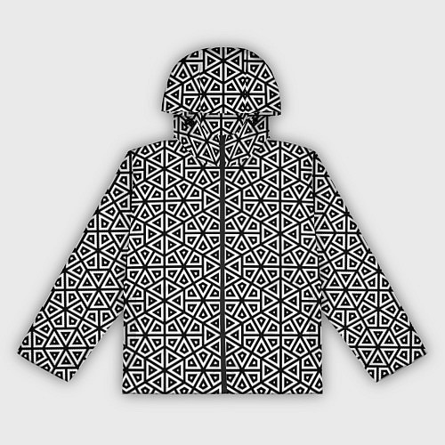 Женская ветровка Ромбическо-треугольная абстракция / 3D-Черный – фото 1