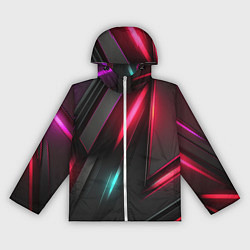 Ветровка с капюшоном женская Объемные неоновые детали, цвет: 3D-белый