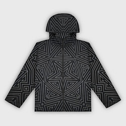Ветровка с капюшоном женская Геометрическая звезда, цвет: 3D-черный