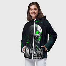 Ветровка с капюшоном женская Necron, цвет: 3D-белый — фото 2