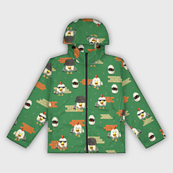 Ветровка с капюшоном женская Chicken gun battle, цвет: 3D-черный