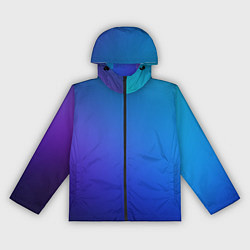 Ветровка с капюшоном женская Тёмно-синий градиент, цвет: 3D-черный