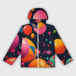 Ветровка с капюшоном женская Море шаров, цвет: 3D-белый