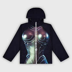 Ветровка с капюшоном женская Кибер-корсет, цвет: 3D-белый