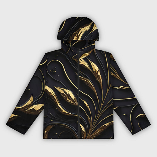 Женская ветровка Золотой орнамент на черном / 3D-Черный – фото 1