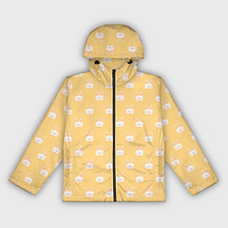 Ветровка с капюшоном женская Кролики паттерн, цвет: 3D-черный