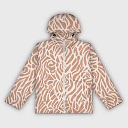 Ветровка с капюшоном женская Африканский пятнистый узор, цвет: 3D-белый