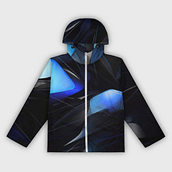 Ветровка с капюшоном женская Black blue elements, цвет: 3D-белый