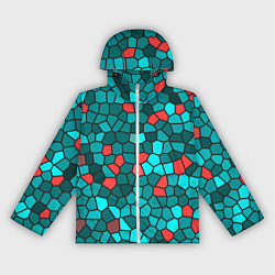 Женская ветровка Мозаика бирюзовый