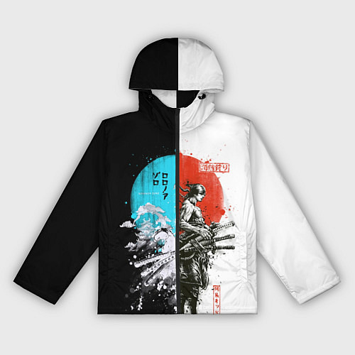 Женская ветровка Зоро в инверсии - One Piece / 3D-Черный – фото 1