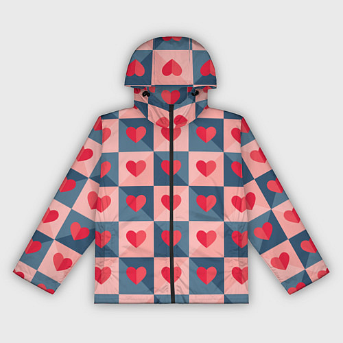 Женская ветровка Pettern hearts / 3D-Черный – фото 1