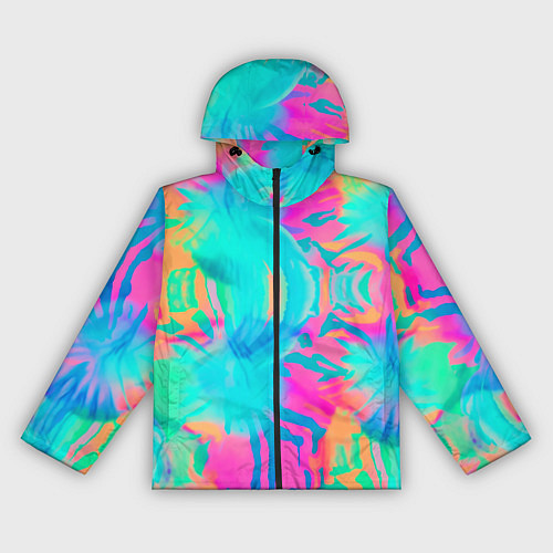 Женская ветровка Кислотный тай-дай: паттерн / 3D-Черный – фото 1