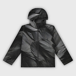Ветровка с капюшоном женская Черные перья ворона, цвет: 3D-черный