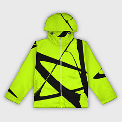 Ветровка с капюшоном женская Звезда - лаймовый и черный - Хуф и Ся - дополнение, цвет: 3D-белый