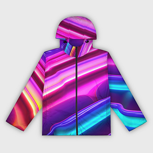 Женская ветровка Неоновые объемные полосы / 3D-Черный – фото 1