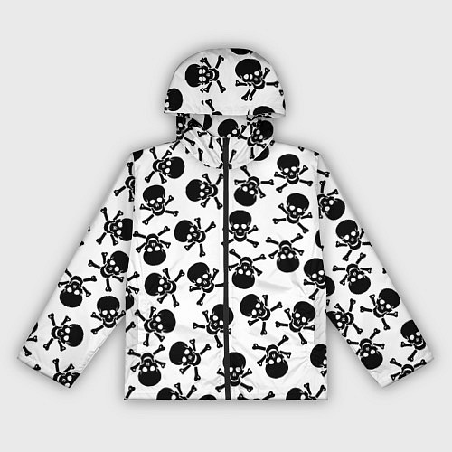 Женская ветровка Черепа и кости паттерном / 3D-Черный – фото 1