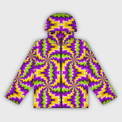 Ветровка с капюшоном женская Красочная иллюзия вращения, цвет: 3D-черный