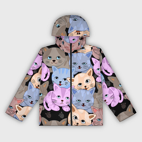 Женская ветровка Cats party / 3D-Черный – фото 1
