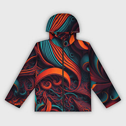 Ветровка с капюшоном женская Витиеватые узоры, цвет: 3D-черный