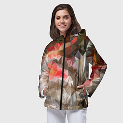 Ветровка с капюшоном женская Pattern style, цвет: 3D-черный — фото 2