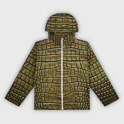 Ветровка с капюшоном женская Текстура кожи крокодила, цвет: 3D-белый