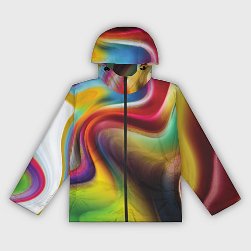 Женская ветровка Rainbow waves / 3D-Черный – фото 1