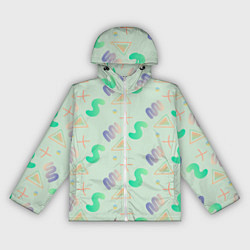 Ветровка с капюшоном женская Милый узорчик, цвет: 3D-белый