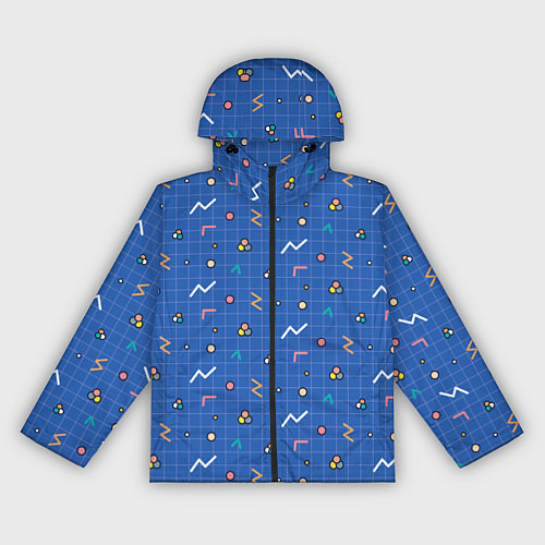 Женская ветровка Figures on blue / 3D-Черный – фото 1