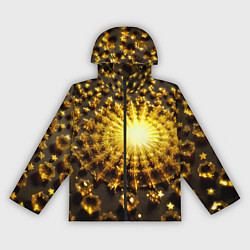 Ветровка с капюшоном женская Кристаллы янтаря в спирали, цвет: 3D-черный