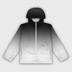 Ветровка с капюшоном женская Black and white gradient, цвет: 3D-белый