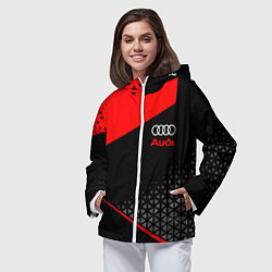 Ветровка с капюшоном женская Ауди - sportwear, цвет: 3D-белый — фото 2