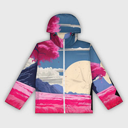 Женская ветровка Самурай в поле на закате