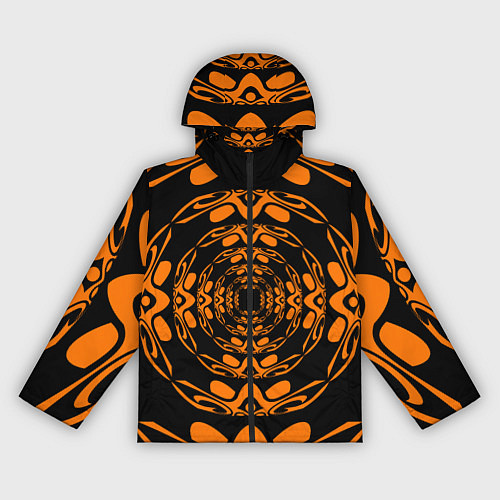 Женская ветровка Черно-рыжий узор / 3D-Черный – фото 1