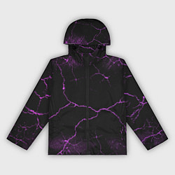 Ветровка с капюшоном женская Молнии - неон, цвет: 3D-черный