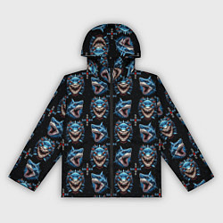Ветровка с капюшоном женская Shark - pattern, цвет: 3D-черный